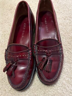 Cole Haan Women’s Burgundy Tassel Loafers